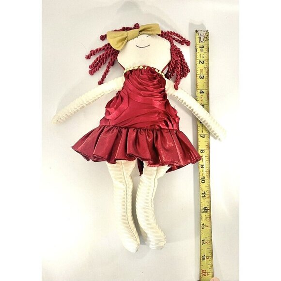 Woof & Poof 2013 Rag Doll Shelf Sitter Red Rosettes Valentines Day - Christmas - Picture 6 of 7